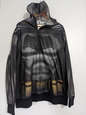 Batman Vs Spiderman Hoodie Mens XL Full Zip Long Sleeve Super Hero Pop Culture